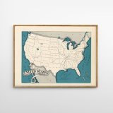 NEW YORK ニューヨーク州 マップ 地図ポスター｜海外おしゃれポスター