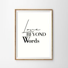 画像1: Love Beyond Words モノトーンタイポグラフィ メッセージポスター  (3色） (1)