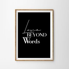 画像2: Love Beyond Words モノトーンタイポグラフィ メッセージポスター  (3色） (2)